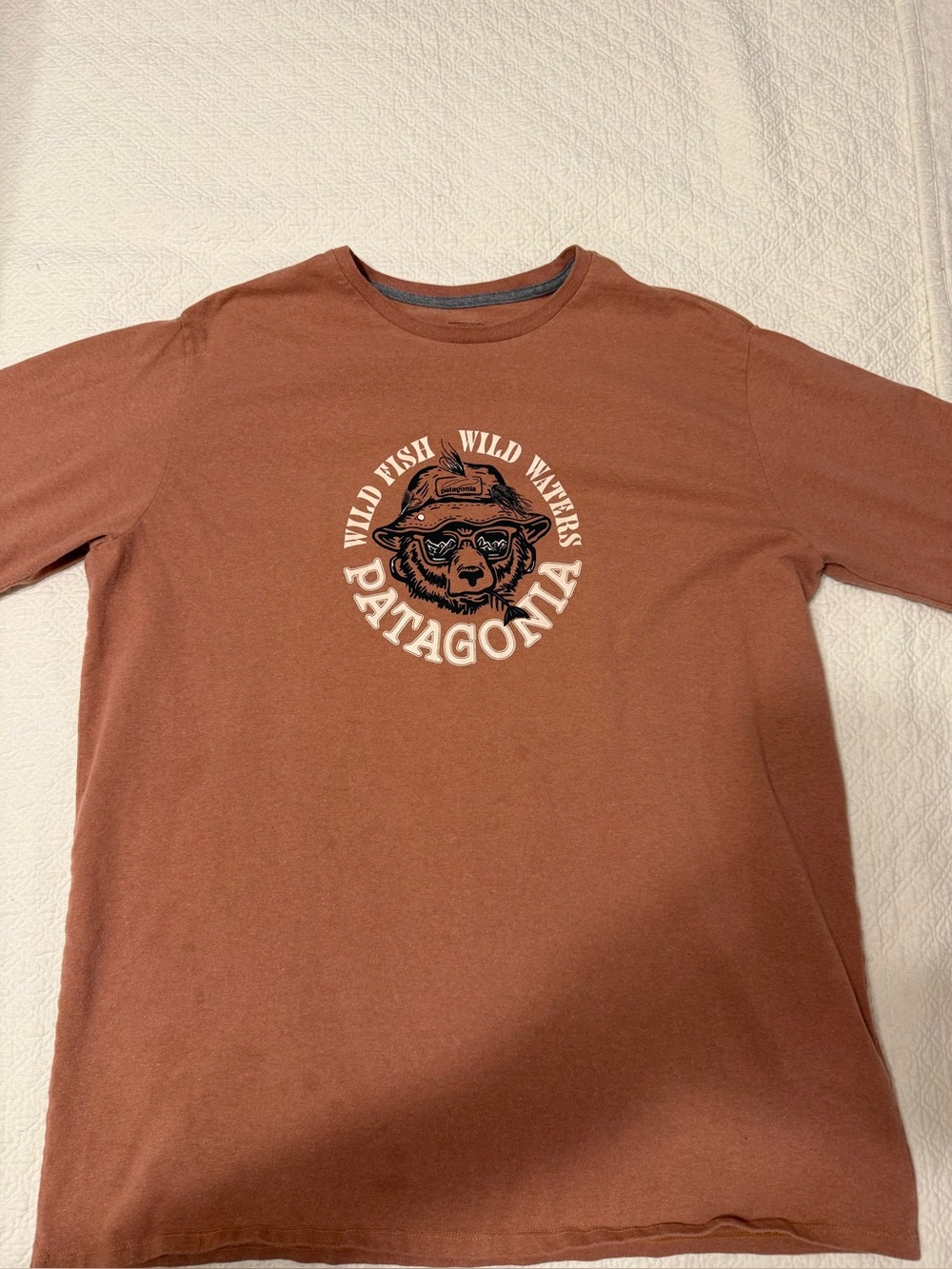 Patagonia men’s Rust Orange Graphic Short-Sleeve Tee size XL